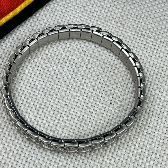Vintage Stainless Steel CZ Flex Bracelet - Picture 11 of 16